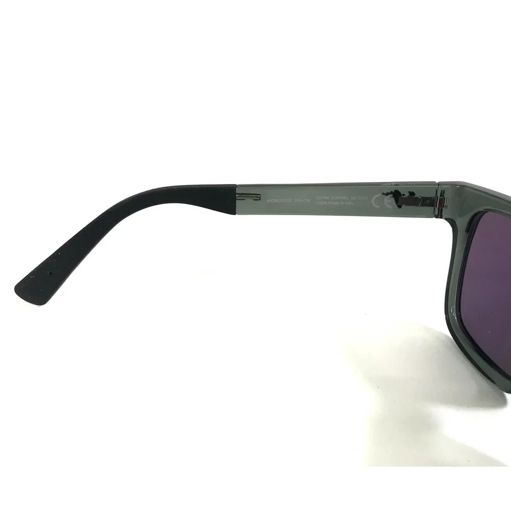 Maui Jim Sunglasses MONGOOSE MJ540-11 Translucent Gray w/ Green Maui Lenses